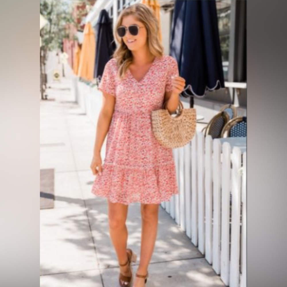 Pink Lily Floral Dress